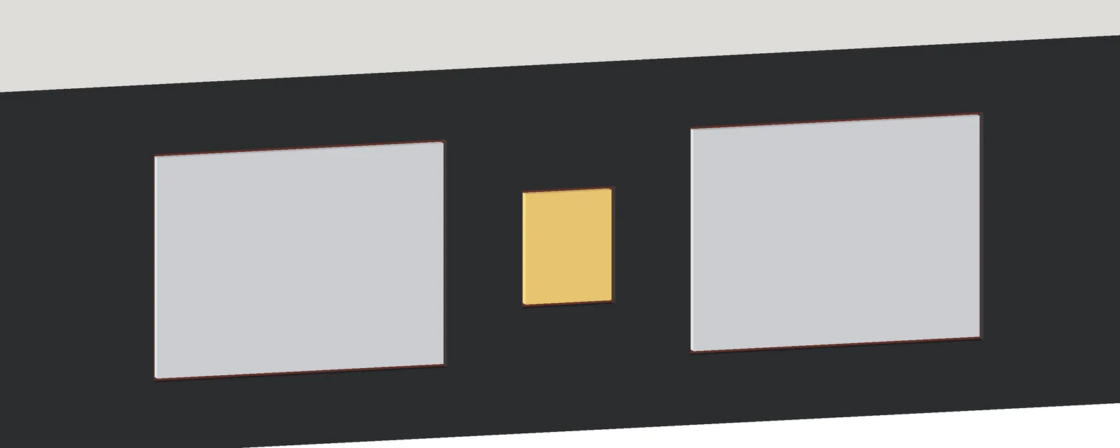 Straight-on detail of the rear charging plates.